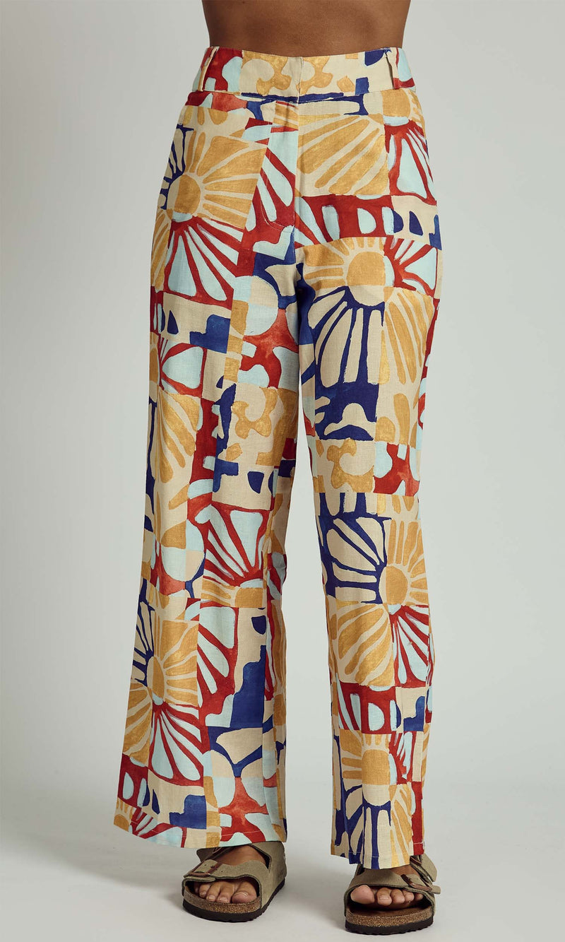 COLLAGECLIPSE BOLD BLOOM WIDE LEG PRINTED TROUSER CO-ORD IN MULTI