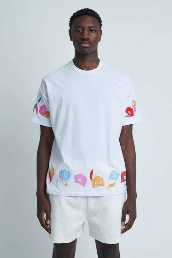 COUPAGE RELAXED FIT T-SHIRT WITH EMBROIDERED SLEEVE