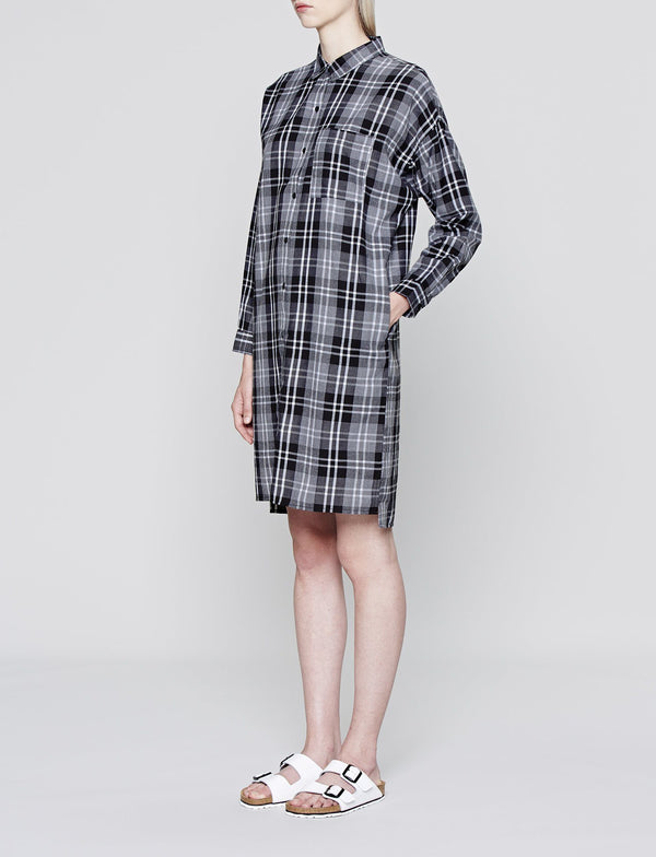 Longline Dipped Hem Shirt Dress